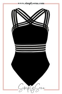 black swimsuit one piece
